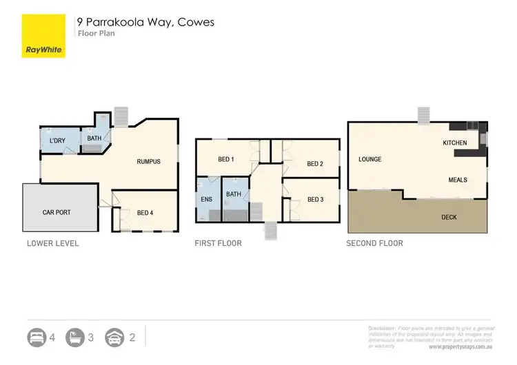 Floorplan of Homely house listing, 9 Parrakoola Way, Cowes VIC 3922