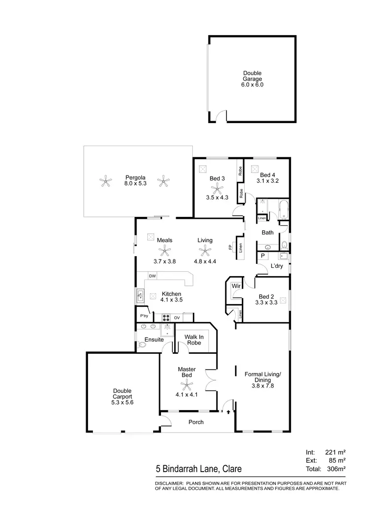 Floorplan of Homely house listing, 5 Bindarrah Lane, Clare SA 5453