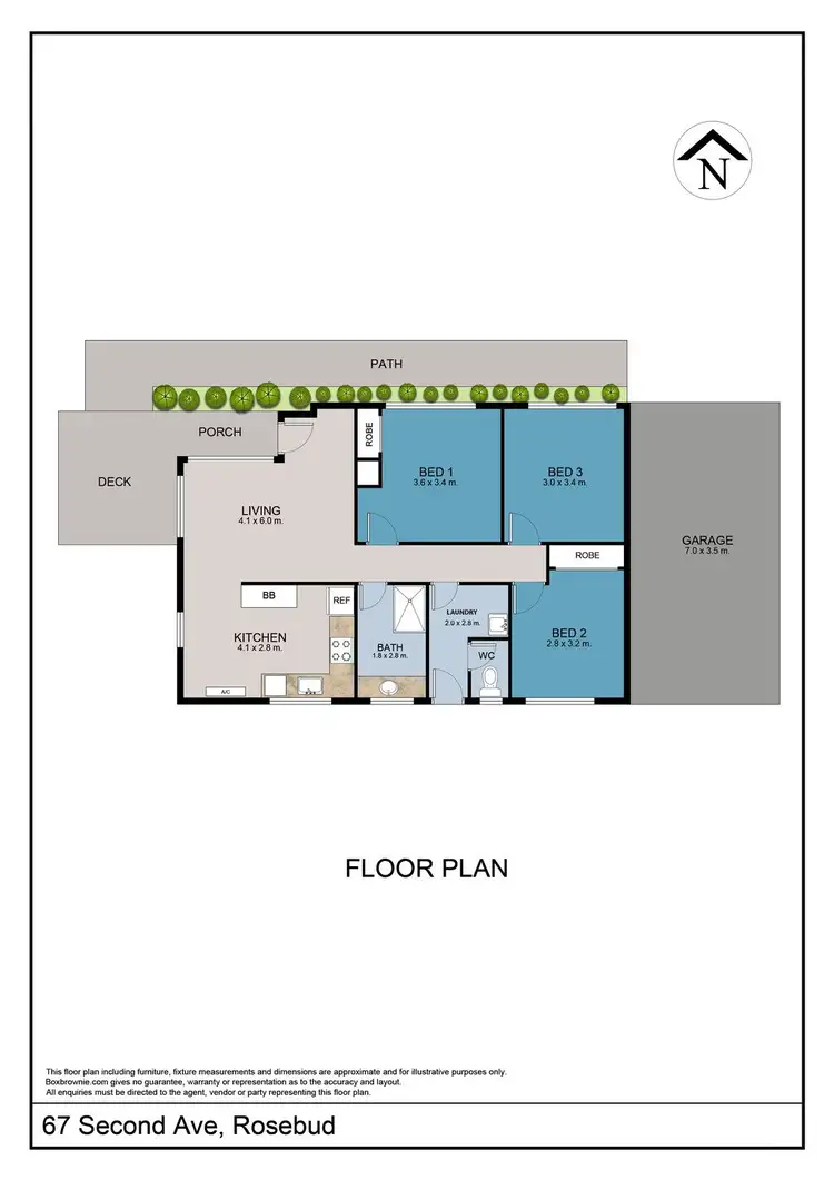 Floorplan of Homely house listing, 67 Second Avenue, Rosebud VIC 3939