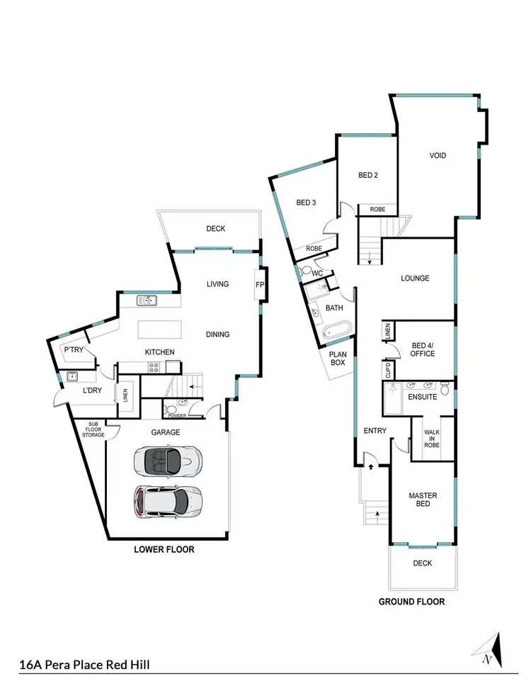 Floorplan of Homely townhouse listing, 16A Pera Place, Red Hill ACT 2603