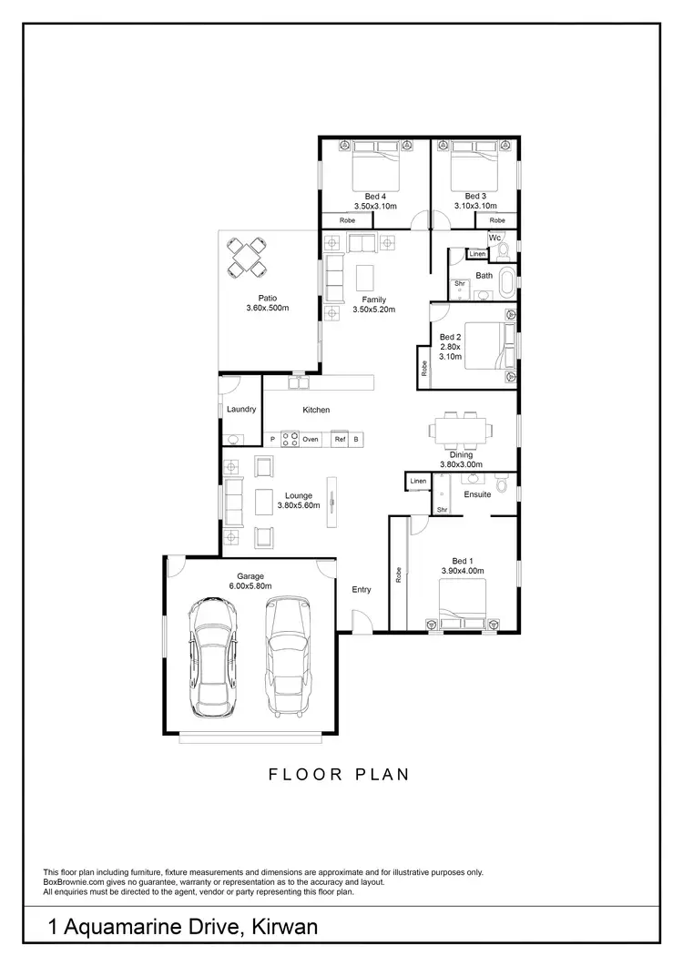 Floorplan of Homely house listing, 1 Aquamarine Drive, Kirwan QLD 4817