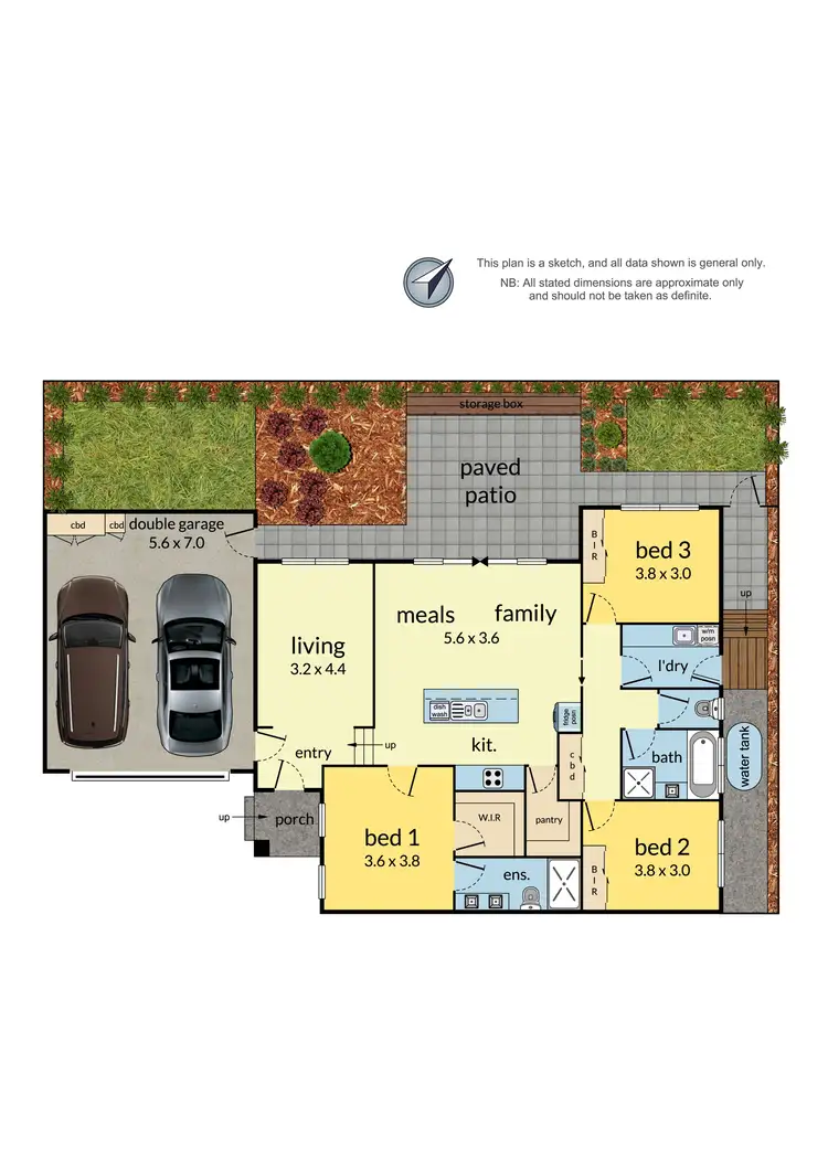 Floorplan of Homely townhouse listing, 3/22 Warnes Road, Mitcham VIC 3132