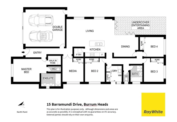 Floorplan of Homely house listing, 15 Barramundi Drive, Burrum Heads QLD 4659