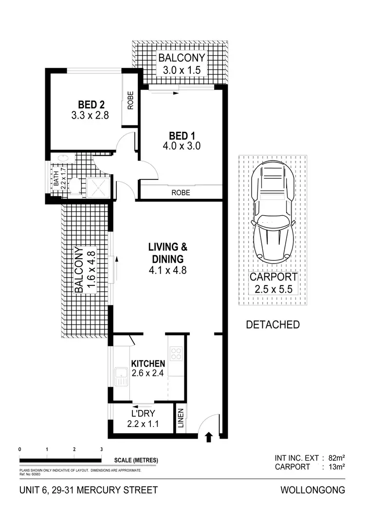 Floorplan of Homely apartment listing, 6/29-31 Mercury Street, Wollongong NSW 2500