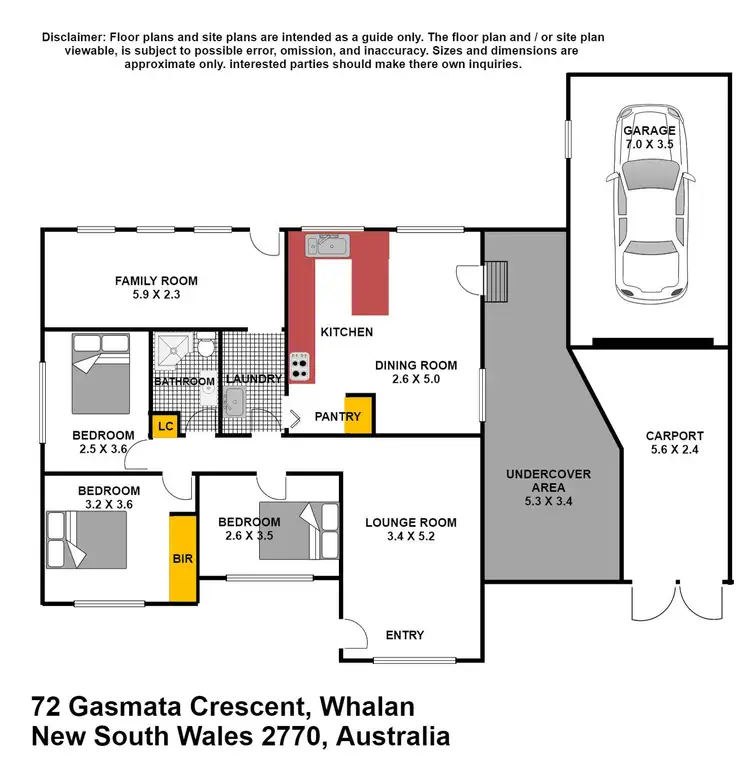 Floorplan of Homely house listing, 72 Gasmata Crescent, Whalan NSW 2770