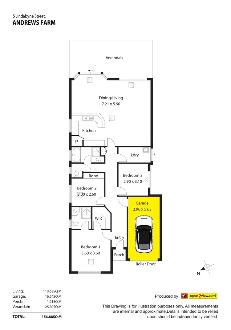 Floorplan of Homely house listing, 5 Jindabyne Street, Andrews Farm SA 5114