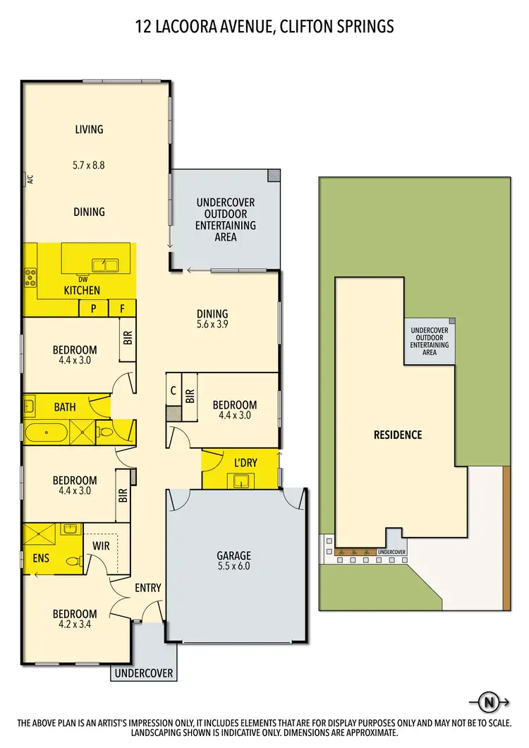 Floorplan of Homely house listing, 12 Lacoora Avenue, Clifton Springs VIC 3222