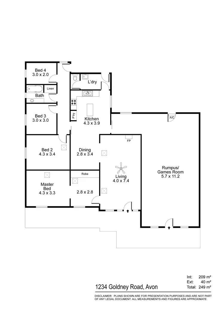 Floorplan of Homely house listing, 1234 Goldney Road, Avon SA 5501