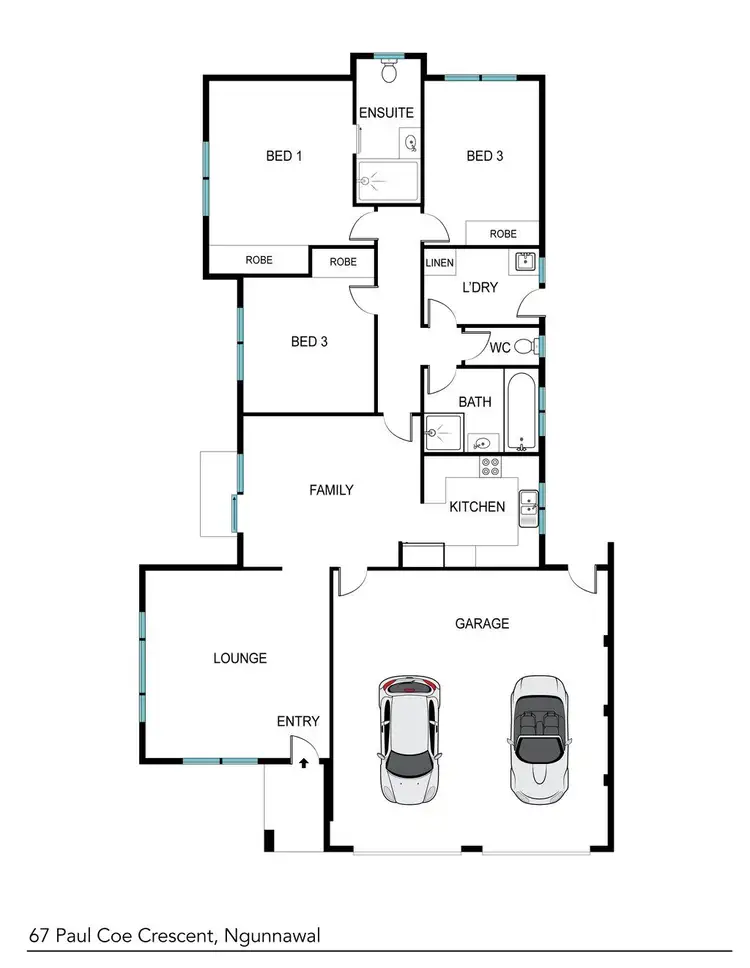 Floorplan of Homely house listing, 67 Paul Coe Crescent, Ngunnawal ACT 2913