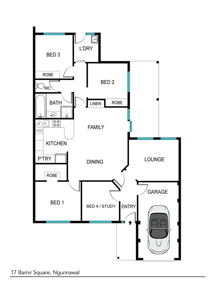 Floorplan of Homely house listing, 17 Bamir Square, Ngunnawal ACT 2913