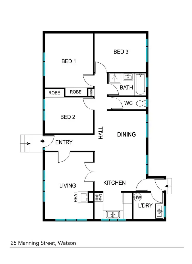 Floorplan of Homely house listing, 25 Manning Street, Watson ACT 2602