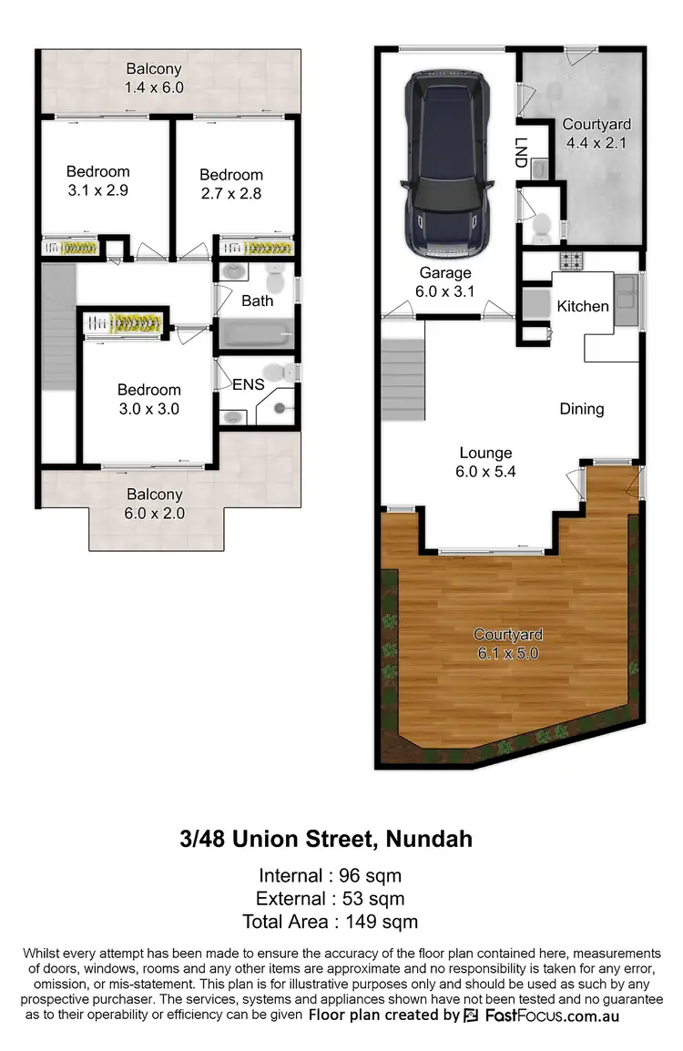 Floorplan of Homely townhouse listing, 3/8 Amisfield Avenue, Nundah QLD 4012