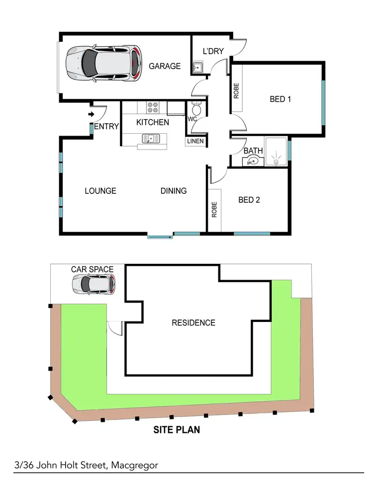 Floorplan of Homely house listing, 3/36 John Holt Street, Macgregor ACT 2615