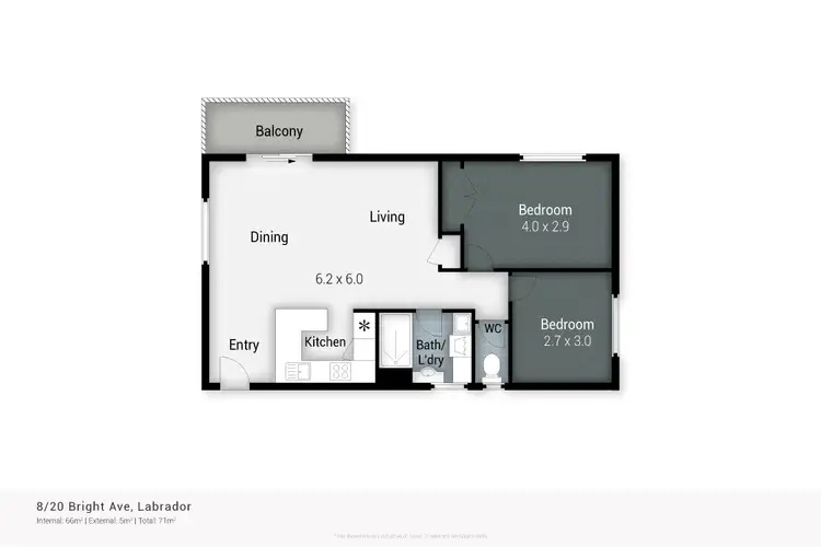 Floorplan of Homely unit listing, 8/20 Bright Avenue, Labrador QLD 4215