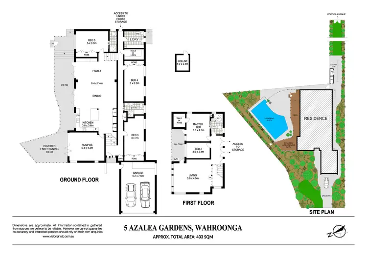 Floorplan of Homely house listing, 5 Azalea Gardens, Wahroonga NSW 2076