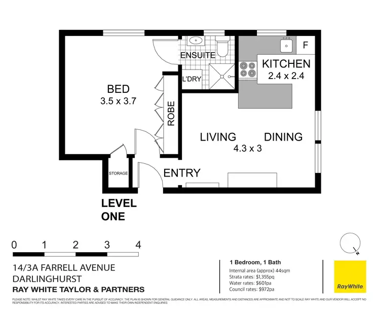 Floorplan of Homely apartment listing, 14/3A Farrell Avenue, Darlinghurst NSW 2010