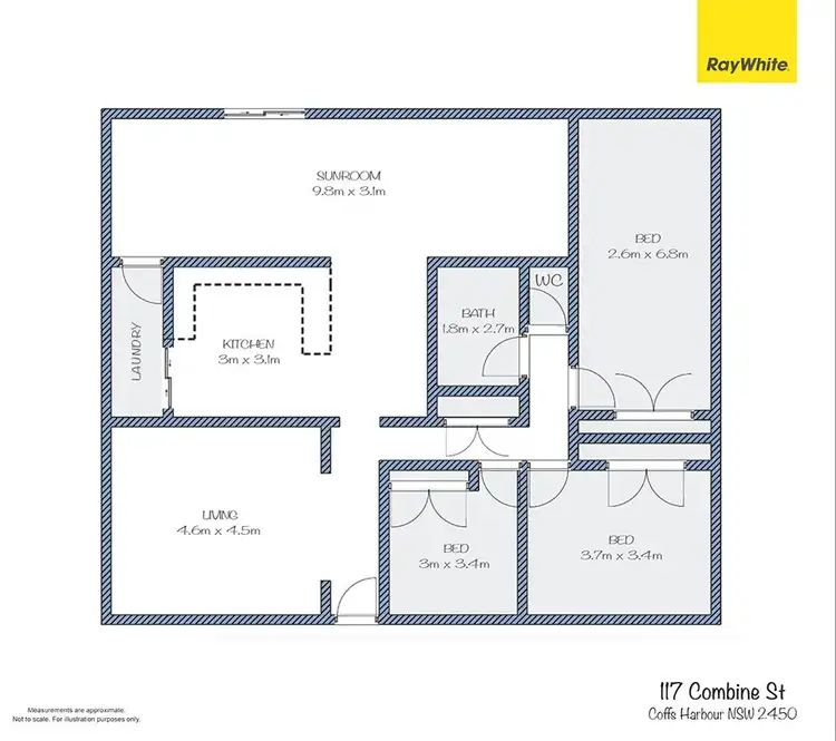 Floorplan of Homely house listing, 117 Combine Street, Coffs Harbour NSW 2450