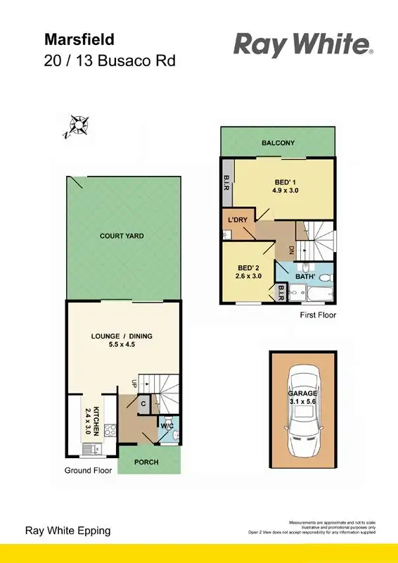 Floorplan of Homely townhouse listing, 20/13 Busaco Road, Marsfield NSW 2122