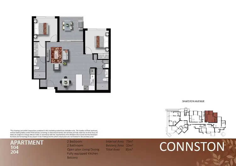 Floorplan of Homely apartment listing, 204/37 Connor Street, Kangaroo Point QLD 4169