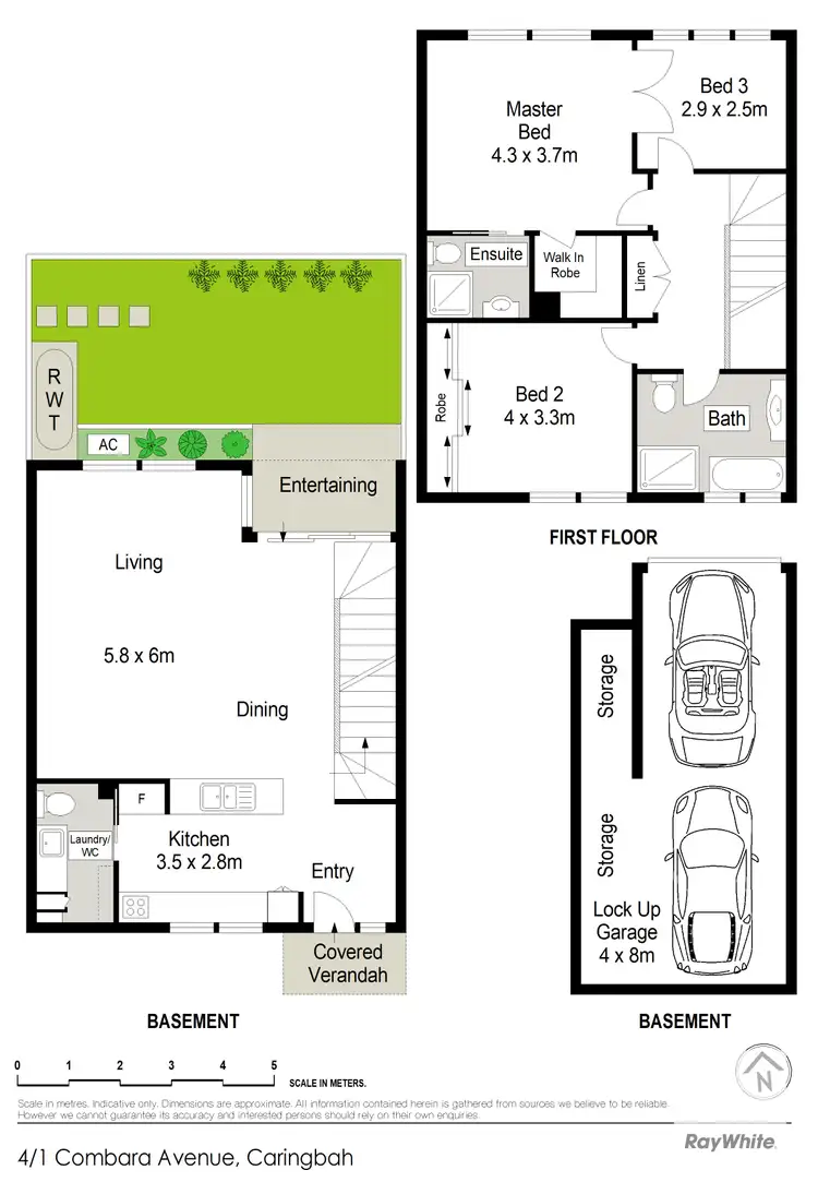 Floorplan of Homely townhouse listing, 4/1 Combara Avenue, Caringbah NSW 2229