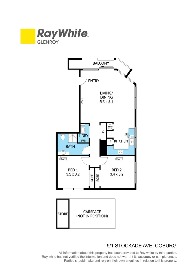 Floorplan of Homely apartment listing, 5/1 Stockade Avenue, Coburg VIC 3058