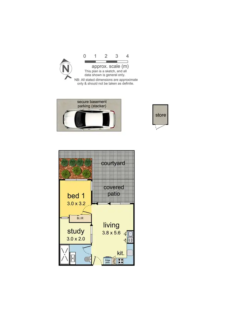 Floorplan of Homely apartment listing, 1/368 Burnley Street, Richmond VIC 3121