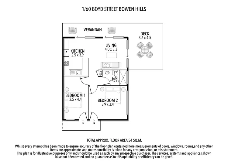 Floorplan of Homely unit listing, 1/60 Boyd Street, Bowen Hills QLD 4006
