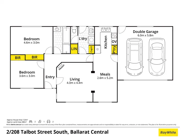 Floorplan of Homely unit listing, 2/208 Talbot Street South, Ballarat Central VIC 3350
