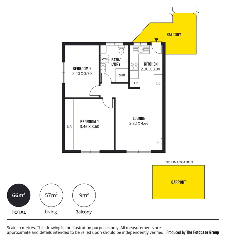 Floorplan of Homely unit listing, 15/4 Croydon Road, Keswick SA 5035