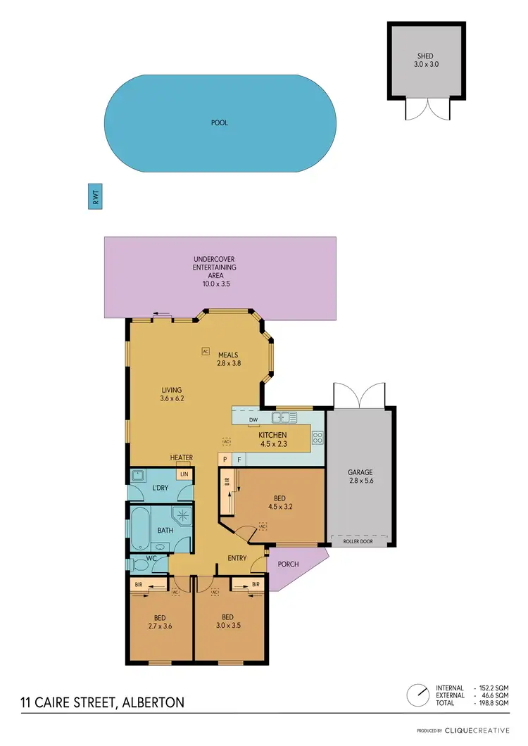 Floorplan of Homely house listing, 11 Caire Street, Alberton SA 5014