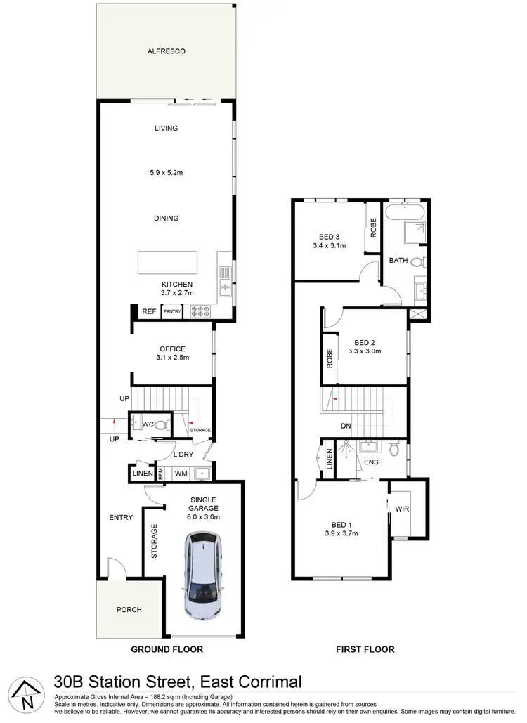 Floorplan of Homely semi-detached listing, 30B Station Street, East Corrimal NSW 2518