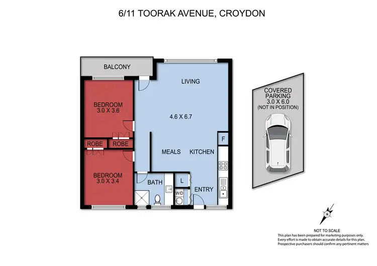 Floorplan of Homely unit listing, 6/11 Toorak Avenue, Croydon VIC 3136