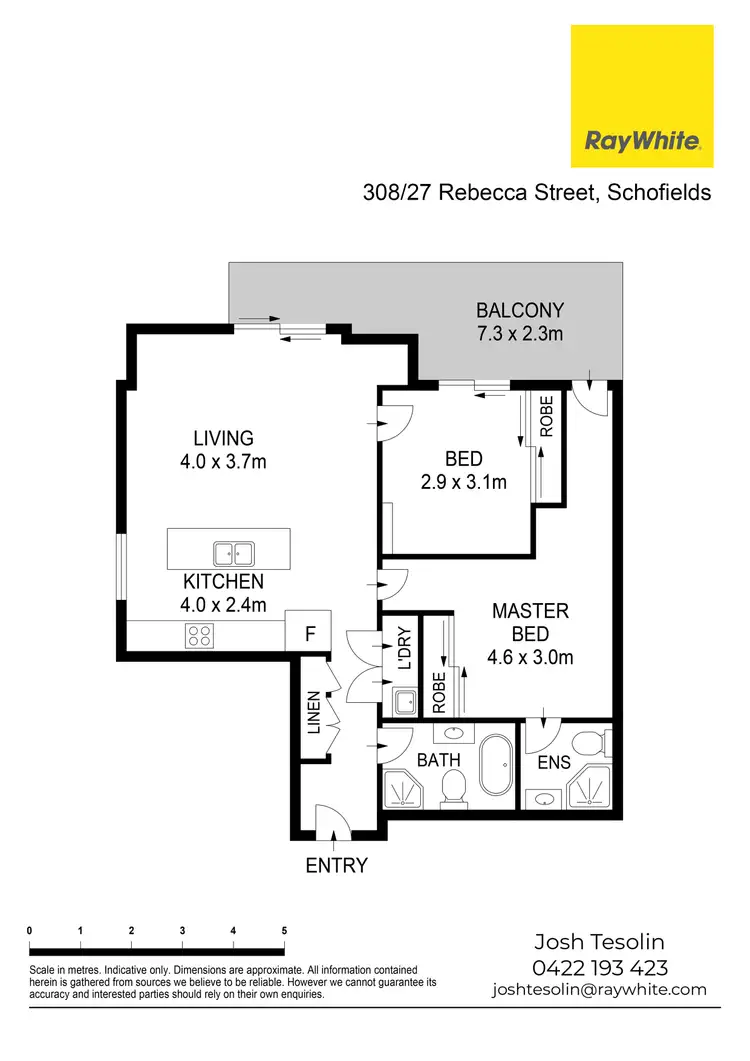 Floorplan of Homely unit listing, 308/27 Rebecca Street, Schofields NSW 2762