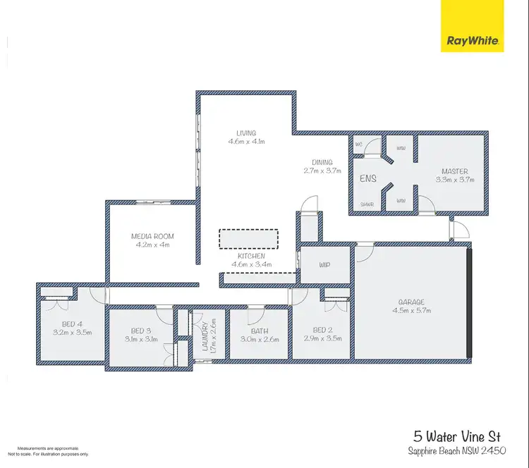 Floorplan of Homely house listing, 5 Water Vine Street, Sapphire Beach NSW 2450