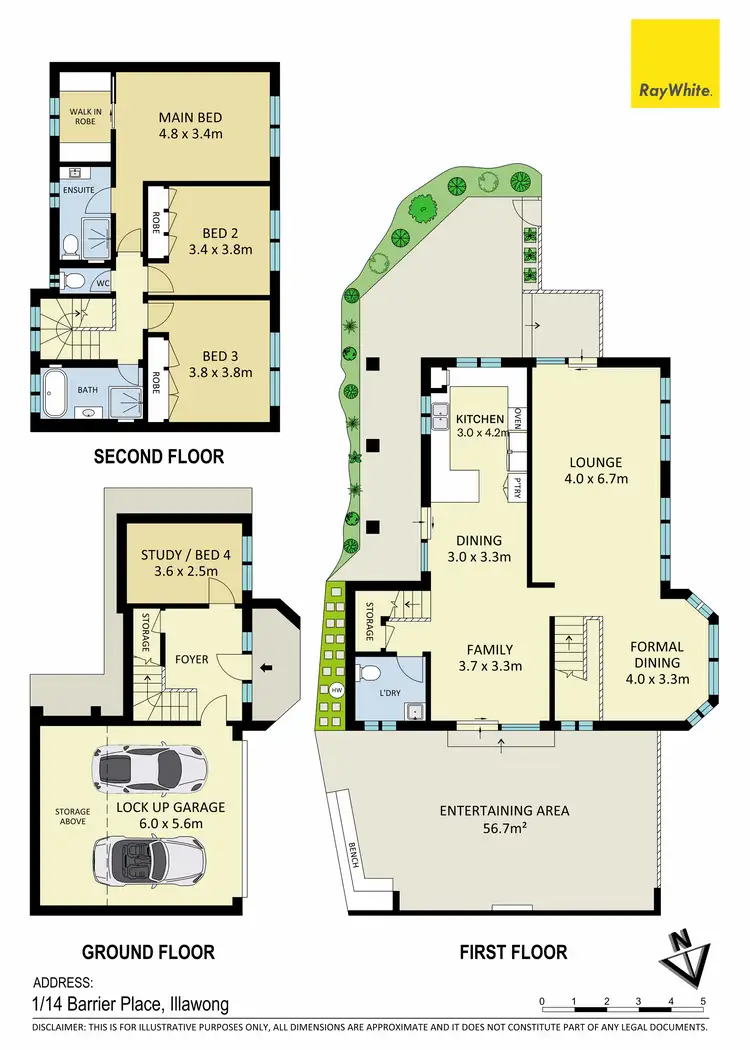 Floorplan of Homely townhouse listing, 1/14 Barrier Place, Illawong NSW 2234
