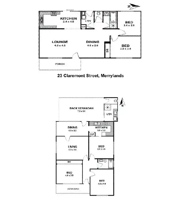 Floorplan of Homely house listing, 23 & 23A Claremont Street, Merrylands NSW 2160