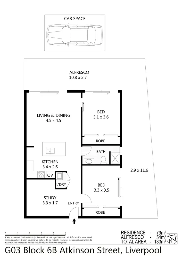 Floorplan of Homely apartment listing, G03/6B Atkinson Street, Liverpool NSW 2170