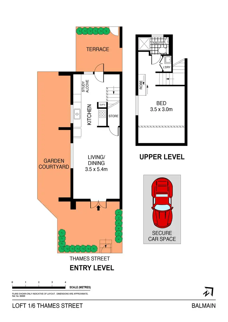 Floorplan of Homely apartment listing, Loft 1/6 Thames Street, Balmain NSW 2041