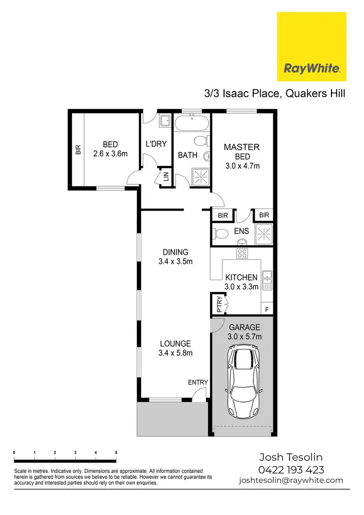 Floorplan of Homely townhouse listing, 3/3 Isaac Place, Quakers Hill NSW 2763