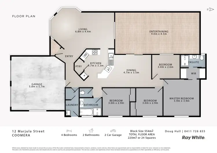 Floorplan of Homely house listing, 12 Marjula Street, Coomera QLD 4209