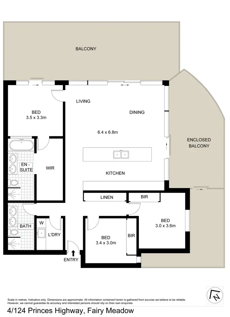 Floorplan of Homely apartment listing, 4/124 Princes Highway, Fairy Meadow NSW 2519