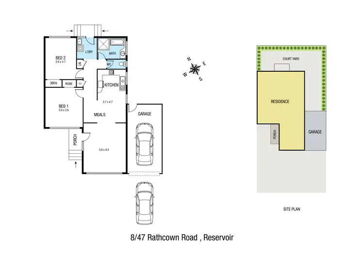 Floorplan of Homely unit listing, 8/47 Rathcown Road, Reservoir VIC 3073