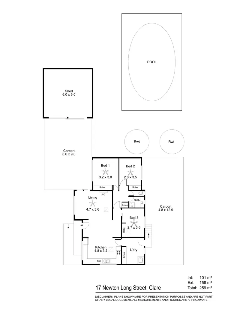 Floorplan of Homely house listing, 17 Newton Long Drive, Clare SA 5453