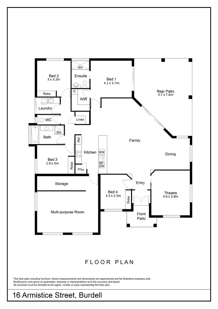 Floorplan of Homely house listing, 16 Armistice Street, Burdell QLD 4818