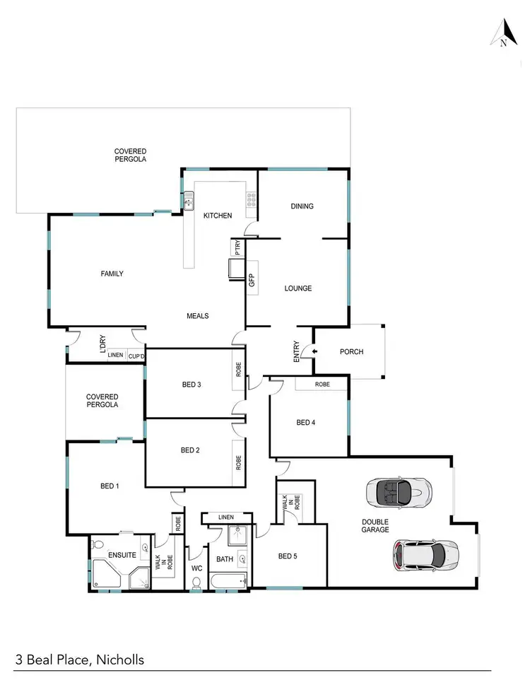 Floorplan of Homely house listing, 3 Beal Place, Nicholls ACT 2913