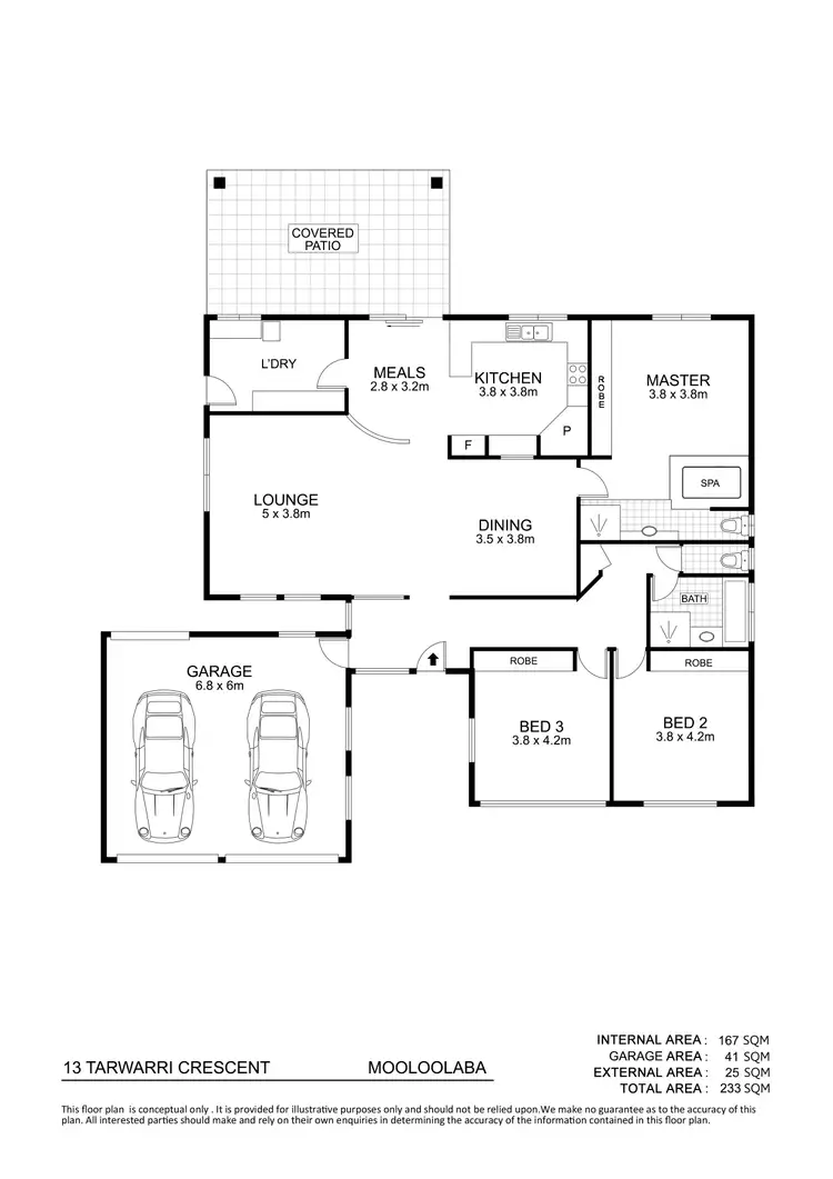 Floorplan of Homely house listing, 13 Tarwarri Crescent, Mooloolaba QLD 4557