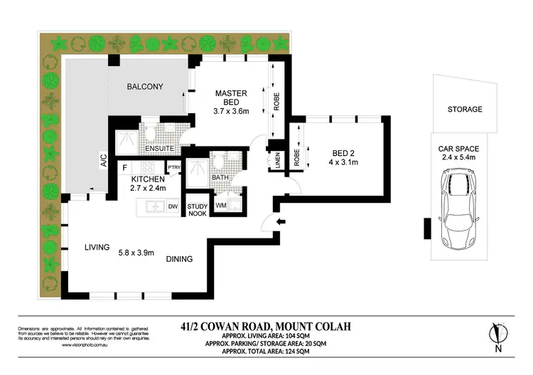 Floorplan of Homely apartment listing, 41/2 Cowan Road, Mount Colah NSW 2079