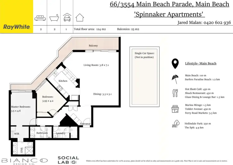 Floorplan of Homely apartment listing, 66/3554 Main Beach Parade, Main Beach QLD 4217
