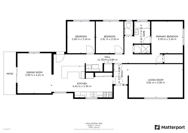 Floorplan of Homely house listing, 25 Domaille Crescent, Swan Hill VIC 3585