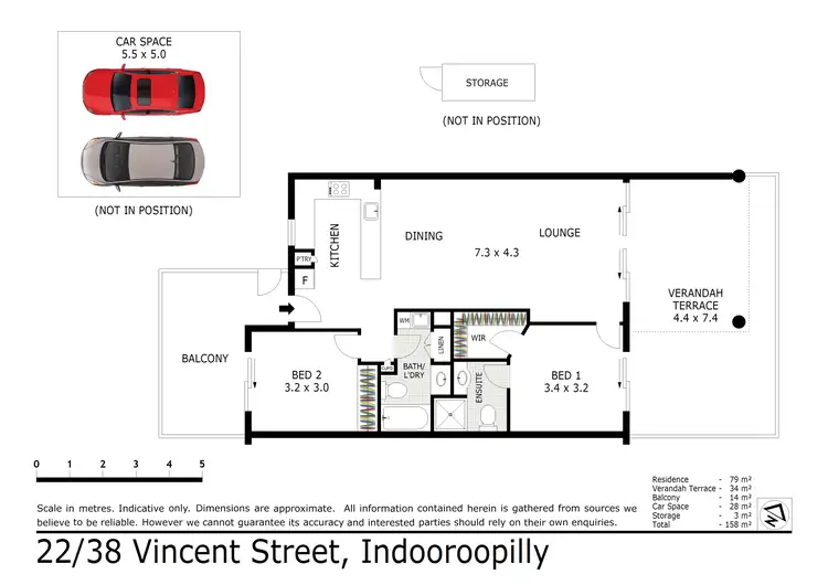 Floorplan of Homely unit listing, 22/38 Vincent Street, Indooroopilly QLD 4068